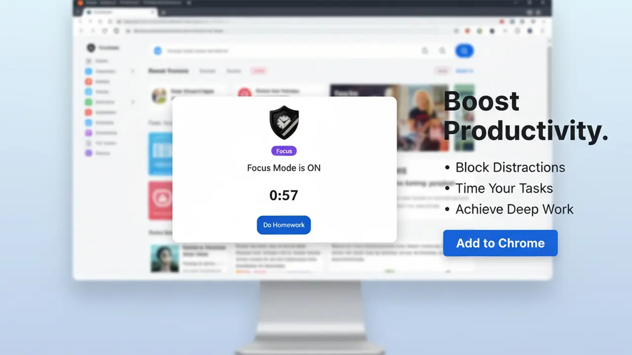 FocusTime extension UI preview
